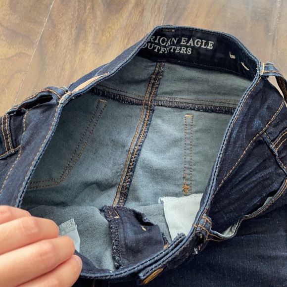 American Eagle Dark Wash Jeggings Super Stretch - Picture 7 of 12